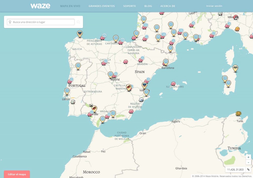 Waze app móvil transporte